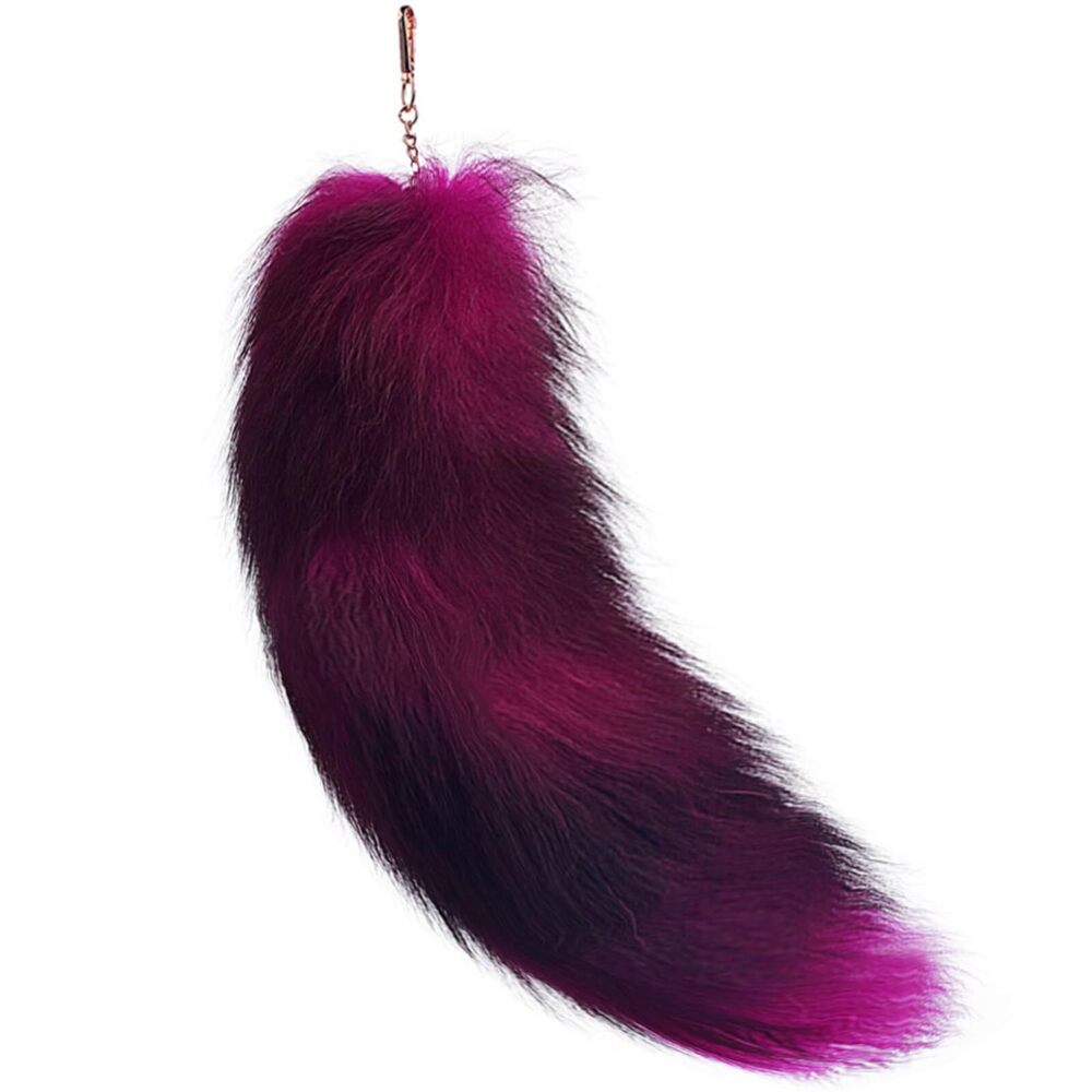 5654 Faux Fox Tail Keychain Pendant Cosplay Costume Halloween Furry Fox
